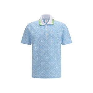 Casablanca Men All-Over Jacquard Monogram Pattern Polo